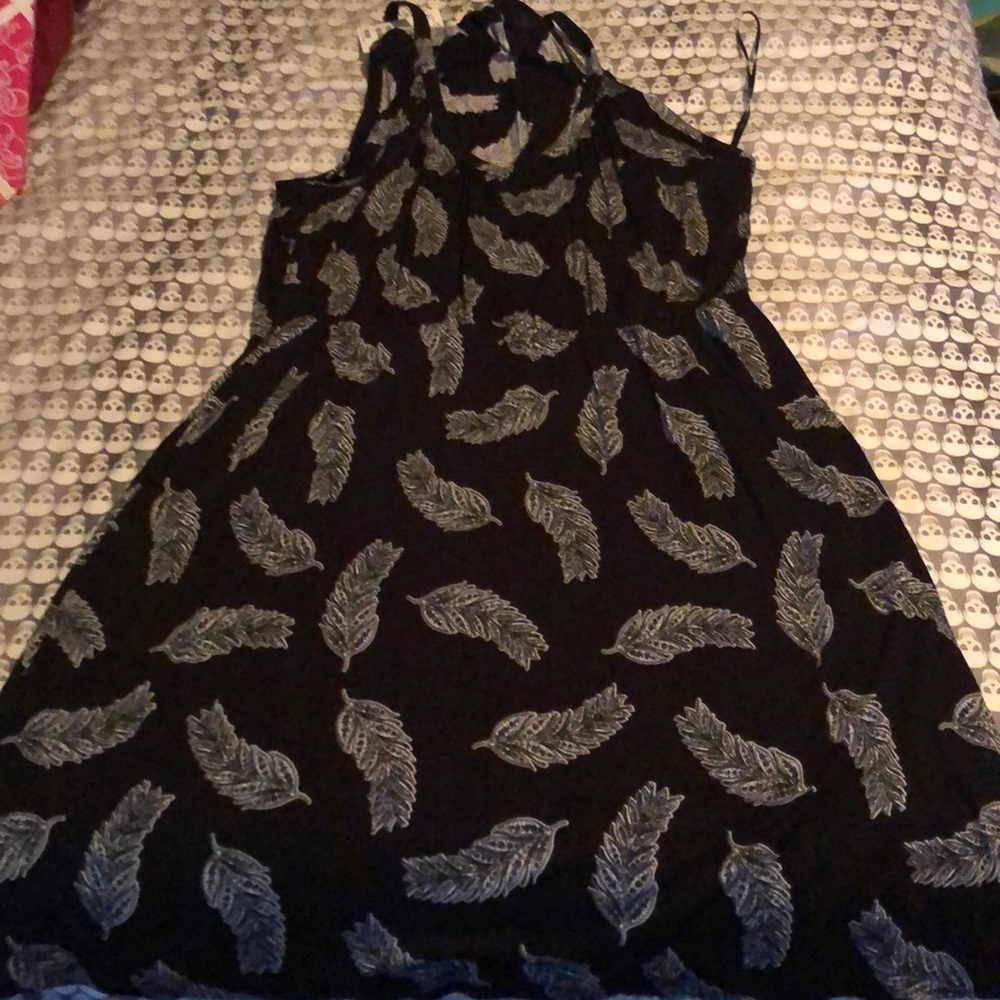 Feather pattern dress